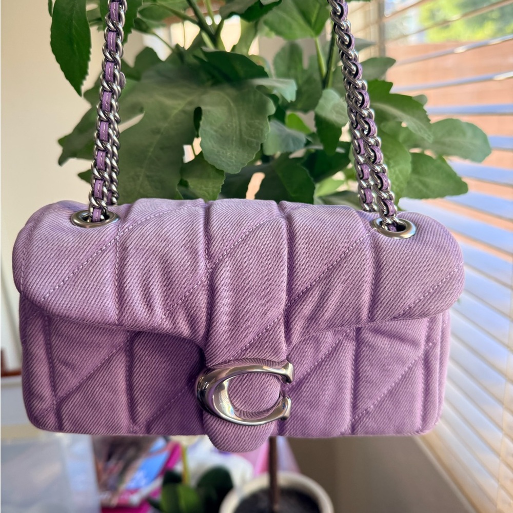 Coach Purple Quilted Tabby 20